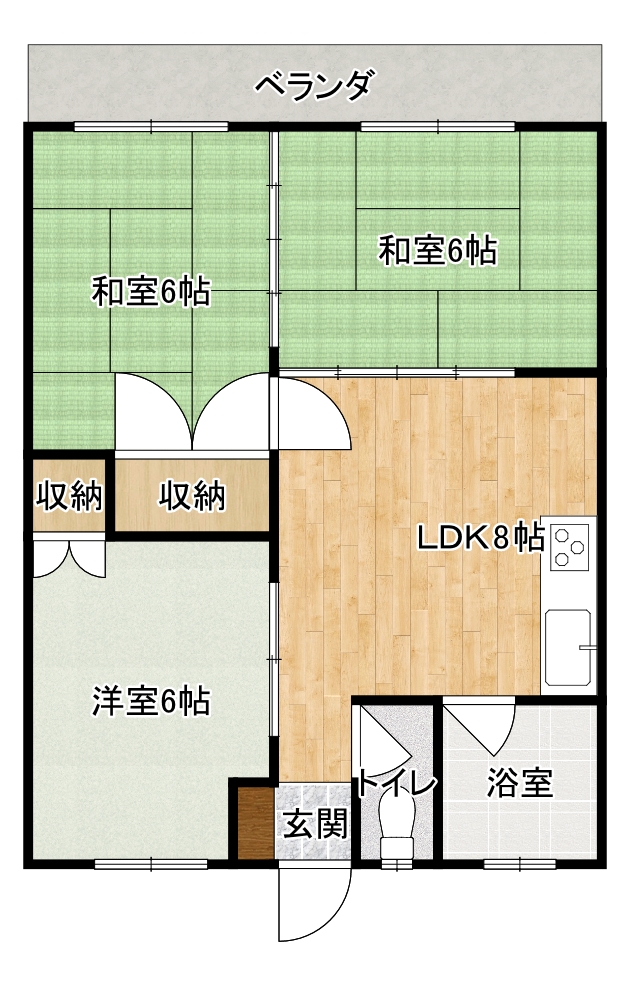 【那覇市首里石嶺】座波第5アパート3-A*3LDK