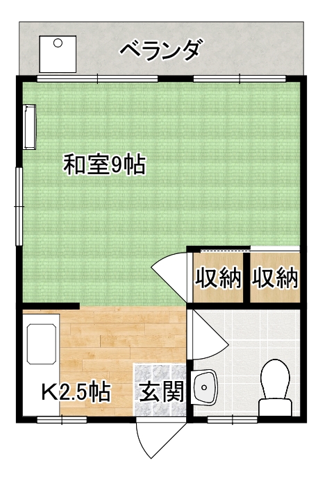 座波アパート 101号