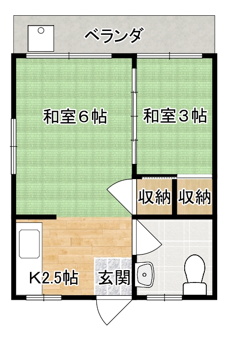 座波アパート201号